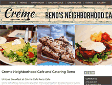 Tablet Screenshot of cremecafereno.com